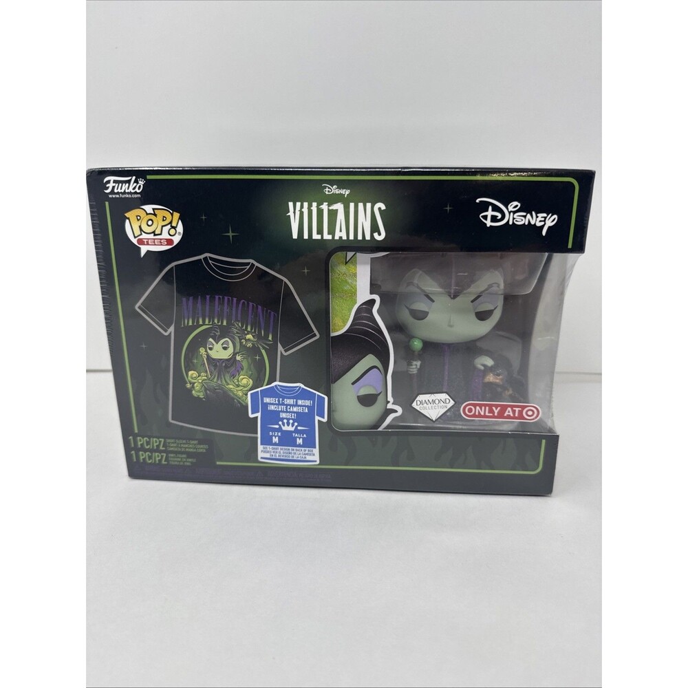 Funko POP! Tees Disney Villains Maleficent w/ Diablo #1082 & MD T-Shirt Diamond